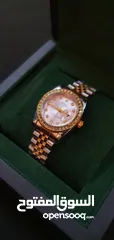  2 ساعة Rolex Copy كوبي نسائية ألماس+معدن ذهبي و أبيض مع علبة و كيس Rolex و قابل للتفاوض