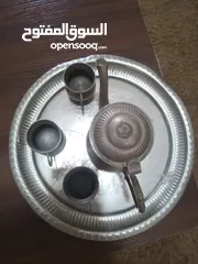  6 اطقم نحاسيات قديمه ورسم يدوي جميل