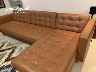  1 IKEA landskrona leather sofa