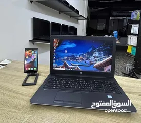  1 لابتوب HP ZBOOK G3، كور i7 جيل سادس HQ، كارت شاشة خارجي، للإلعاب والتصاميم والبرامج الهندسية