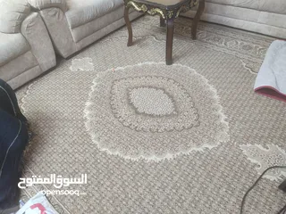  5 أثاث بيت كامل للبيع دفعة واحدة – نظيف وسعر مناسب  كنب + خزانة + برادي + سجادة للبيع معًا بحالة جيدة