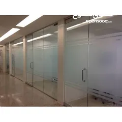  4 office glass partition 10/12 mm temperd glass