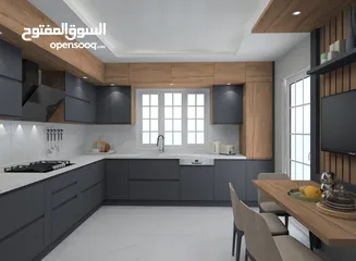  1 تصميم مطابخ وخزاين 3D ومختطات اوتوكاد للتنفيذ