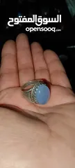  8 خواتم فضة مرصعة بأحجار كريمه اصليه