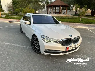  5 بي ام دبليو 750LI ابيض 2016 خليجي BMW 750LI White GCC 2016