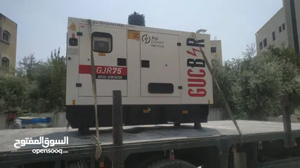  1 مولد كهربائي 75 KVA متور ايطالي تشغيل اقل من 50 ساعة