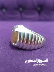  3 خاتم ياقوت أصفر سريلانكي طبيعي مع شهادة المختبر natural srilankan yellow sapphire