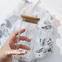  4 كوب شاليموه مربع بيركس بغطاء خشب