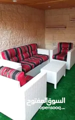  24 طقم راتان 5 مقاعد 125د + طاولة وسط .. شامل التوصيل داخل عمان  يتوفر اطقم راتان سباعي مراجيح ثلاثية 1