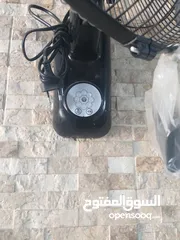 2 مروحة جنب سامكس مع ريموت حجم 16 أنش 5 فراشات لون أسود