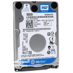  1 هارد دسك داخلي للابتوبات ويسترن ديجيتال بلو بسعة 500 جيجا - 500GB WD BLUE LAPTOP HDD HARD DISK