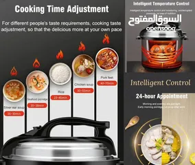  4 حلة ضغط كهربائية 6 ليترelectric pressure cooker silver crest 6 liter