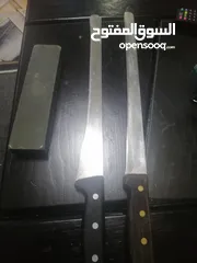  1 سكينتين شاورما + حجر جلخ.... سكاكين