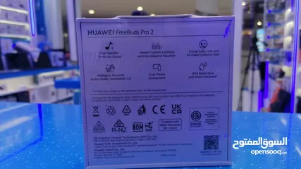  2 Huawei Freebuds Pro 2, Dual Speaker True Sound, Pure Voice, Intelligent Anc Dual Device Connection