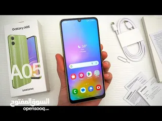  1 Samsung a05 green مستعمل شهرين بالكرتونة