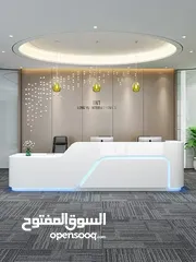  7 Reception Counter with LED lights High Quality office furniture  Reception Desk
