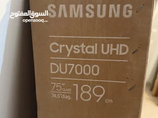  1 4K Samsung DU7000 75’ جديد