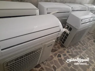  8 مكيفات مستعملة 1طن .1.5 طن .2 طن انفيرتير بحالة الوكاله