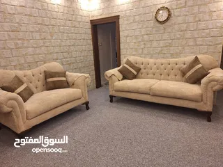  2 طقم كنب تفصيل زان للبيع بسعر مغري