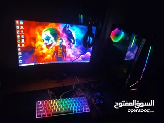  1 بيسي جيمنج + شاشه سامسونج للبيع