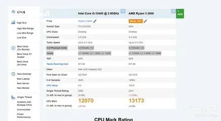  7 CPU معالج Ryzen R5 2600