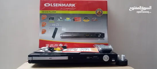  11 مشغل دي في دي DVD حديث نوع Olsenmark شاشة تحكم ريموت مخارج HDML MP3  و USB