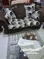  2 طقم كنب جلوس 8 مقاعد مع الطرابيزات زجاج للبيع