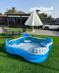  10 بركة سباحة عائلية مع اربعة مقاعد