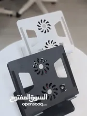  2 ستاند لابتوب حامل لابتوب معدني مع مراوح ستاند مع تحكم بجميع درجات الميلان وقابل للرفع وبسعر 15 فقط