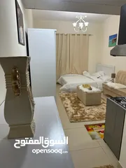  25 For rent in Ajman, studio in Al Yasmeen Towers, opposite Ajman City Centre, new furniture, easy exit