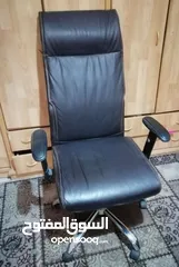  3 كرسي مكتب جلد