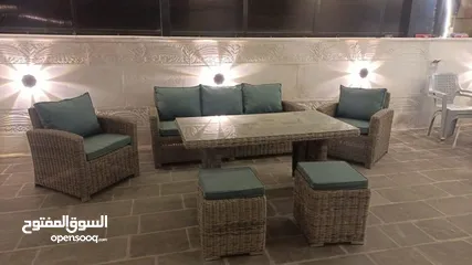  2 مراجيح واطقم رتان وحديد وعش بلبل وعشب صناعي افضل واجود االانواع خبره 25 سنه