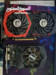  1 2 GPU CHEAP PRICE  GTX 1050 (2GB) MSI AND GT 740 OC ASUS
