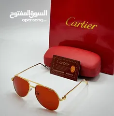  4 كارتير  سانتوس بمواصفات عالية جداً وكوالتي أعلى عدسة  دموي ذهبي الشكل المميز العدسة UV حماية من الإش
