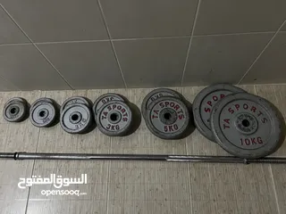  1 بنش وبار واوزان 43 كيلو مستعمل البنش ب 3 زوايا