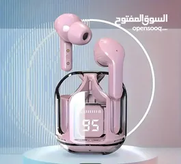  15 سماعات ستيريو بلوتوث مريحة وثابتة في الأذن باللون الازرق والزهري والابيض والاسود