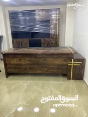  9 مكتب مدير قياس مترين مع جانبية وادراج وطاولة هديه مع كل مكتب توصيل مجاني لعمان