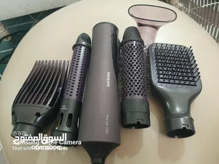  1 فرشاة تصفيف الشعر برو كير ـ قدرة 1000 واط ـ مع 5 قطع ملحقة من فيليبس Philips Pro Care Airstyler 1000