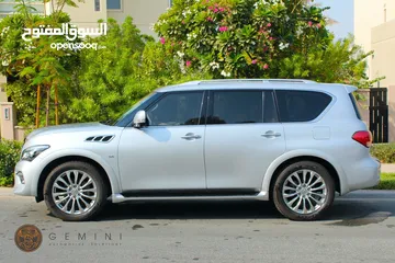  3 2015 QX 80 Infiniti GCC Al Rostamani 2nd Owner luxury variant immaculate condition