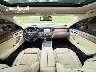  13 جينيسيس G80 فل اوبشن V8 5.0 سبورت كاملة مواصفات رادار بحالة ممتازة جداً ايرباقات الوكالة 2015 وارد