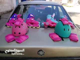 2 اسكيت اوروبي عدد 2 مستعمل بحال الجديد  والثاني جديد قابل للتكبير والتصغير بسعر