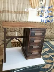  20 انتيك - مكتب خشب بلوط صناعه يدويه بالكامل قبل المكن والبراغي 1890 الي 1910 4 ادراج