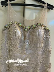  4 فستان سهرة طويل شك بالكامل مع جاكيت قصير للمحجبات