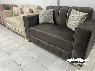  4 كورنر حرف L مع كنبة مزدوجة 9 مقاعد