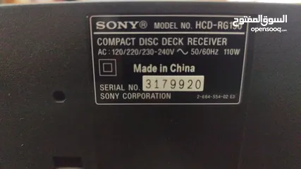  5 للبيع: جهاز سوني ستيريو Sony HCD‐RG190 – حالة ممتازة