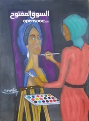 5 لوحات سريالية اصلية رسم يدوي