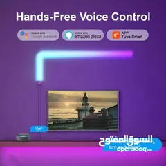  3 RGBIC LED مصباح حائط ذكي مزود بتقنية Bluetooth/Wi-Fi مع إمكانية التحكم في الموسيقى وتوقيت DIY ضوء لي