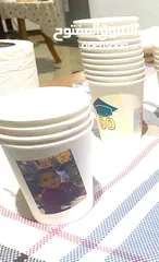  15 كاسات كرتون 7 Oz 9,,,  Oz ، طباعة خاصة بحد أدنى 500 للمكاتب والمشاريع الصغيرة