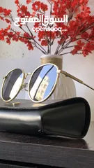  3 نظارة شمسية بإطار ذهبي وعدسات أسود عدسات UV400