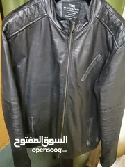  1 جاكيت جلد جاك اند جونز اصلي